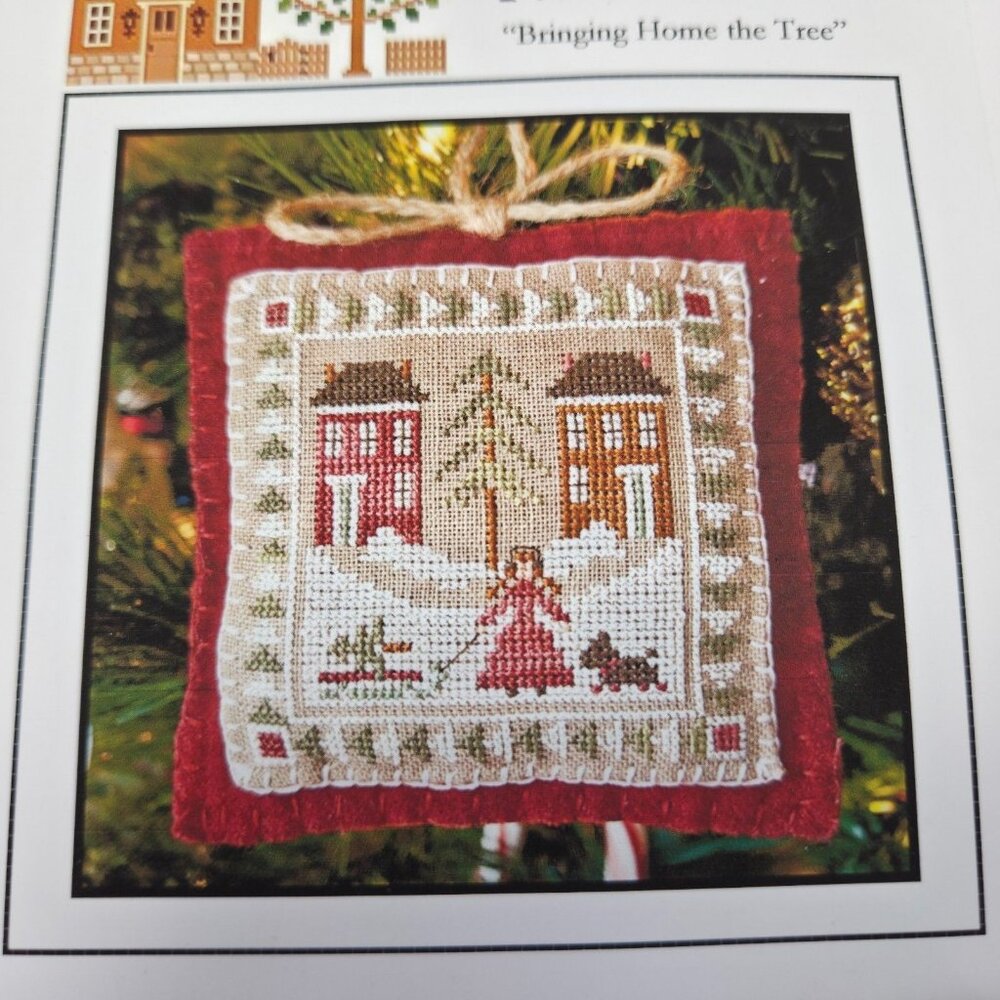 Little House Needleworks Ornament of Month 2011 Bringing Home‎ The Tree Kit New